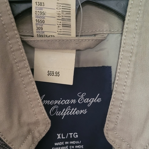 NEW! AMERICAN EAGLE OUTFITTERS Twill Aztec Moto Jacket XL. - Picture 3 of 6